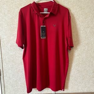 Men’s red Calloway golf shirt size large